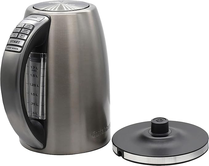 Cuisinart Caskata PerfecTemp 1.7-Liter Electric Kettle, Cordless Electric Tea Kettle, 1500W for Fast Heat-Up, 6 Preset Temperatures, 30-Minute Keep Warm, Stay Cool Nonslip Handle, CPK-17P1CK