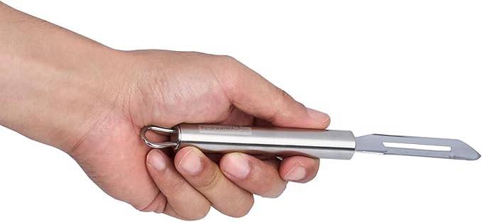 Restaurantware Stainless Steel Straight Vegetable Peeler - 24 Pack - German Standard - Double Edged Kitchen Peeler Dishwasher Safe, Sharp Blades - Potato Peeler for Potato, Apple, Cucumber