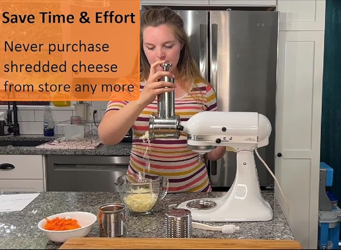 FavorKit Chesse Grater Slicer Shredder Attachment for Kitchenaid Mixers