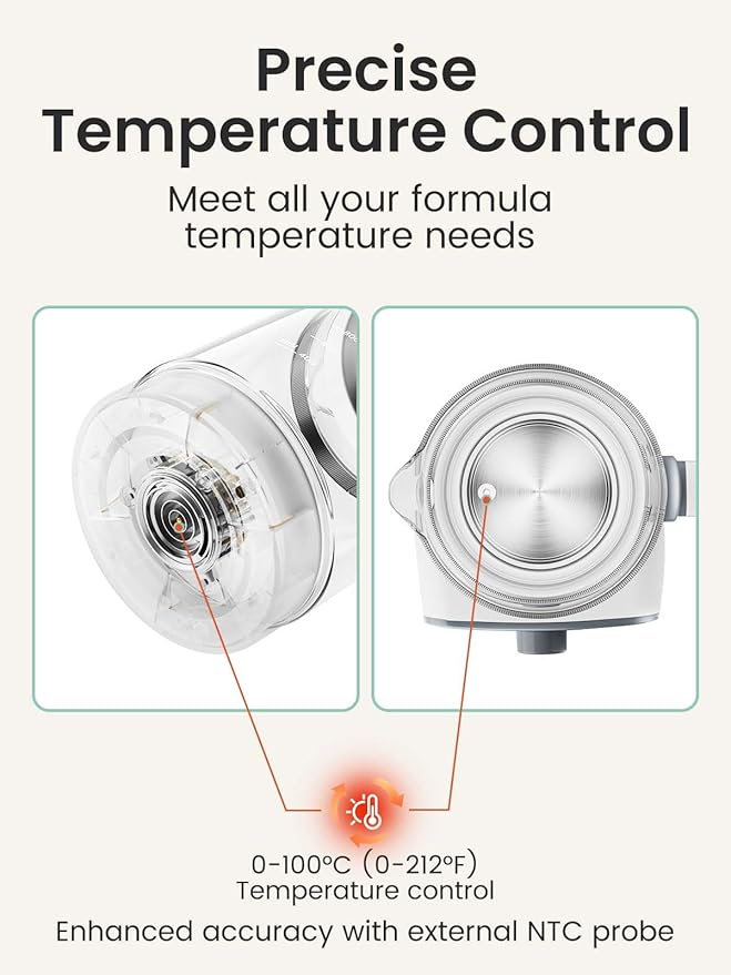 GROWNSY Baby Instant Warmer & Glass Water Boiler with LCD Display and Timer