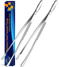JETKONG 2 Pieces Long Food Tweezers Kitchen Tweezer Tong Chopsticks Tongs Stainless Steel Kitchen Cooking Forceps