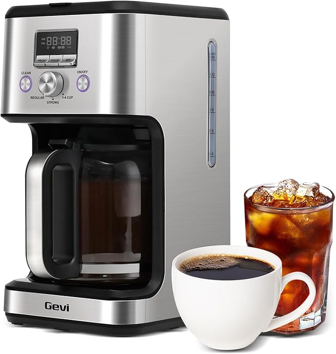 Gevi 14-Cup Drip Coffee Maker, Programmable Timer, 2H Warm, Strong Brew