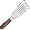HUMBEE 6 Inches Fish Turner, Slotted Fish Spatula Dishwasher Safe NSF (Left Hand), Shovel Brown