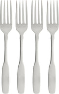 Oneida Paul Revere Fine Flatware Dinner Forks, Set of 4, 18/10 Stainless Steel, Silverware Set, Dishwasher Safe