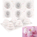 Sakolla 2 Pack 3 Tier Mini Cake Molds, 6 Cavity Silicone Cake Molds for Baking Cake Pop, Cakesicle, Brownie and Mousse (Confetti)