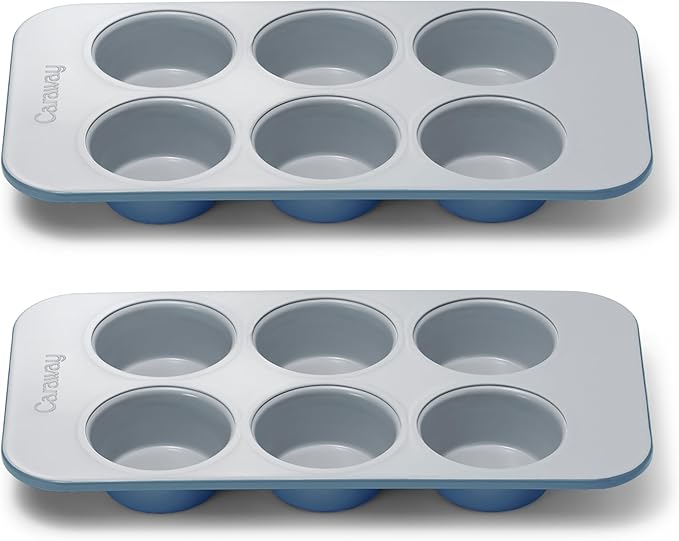 Caraway Non-Stick Ceramic-Coated 6-Cup Muffin Pan Duo