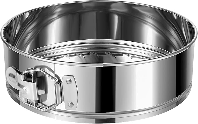 E-Gtong 9 Inch Springform Cake Pan, 304 Stainless Steel Springform Pans, Leakproof & Nonstick Cheesecake Pan with Removable Bottom, Round Spring Form Cake Pan For Baking
