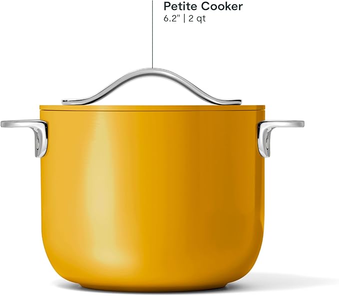 Caraway Petite Cooker, 2 qt Ceramic-Coated Pot