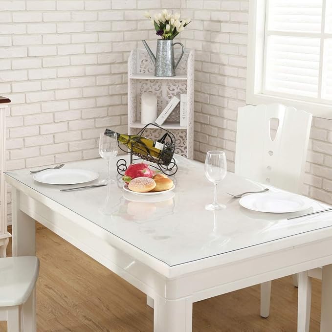 NECAUX Clear PVC Table Cover Protector 20 x 79 Inch 1.5mm Thick