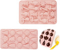 2 Pack Chocolate Molds, Cute Characters Silicone Molds, Chocolate Cake Molds, for Making Chocolate, Candy, Gummy, Jello, Ice, Wax Melts, for Party, A Spooky - Themed Gift, Baking (Christmas Themed)