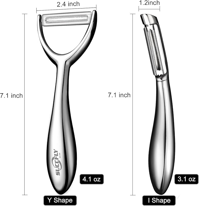 SUCCFLY Vegetable Peeler Stainless Steel, Premium Potato Peeler for Kitchen
