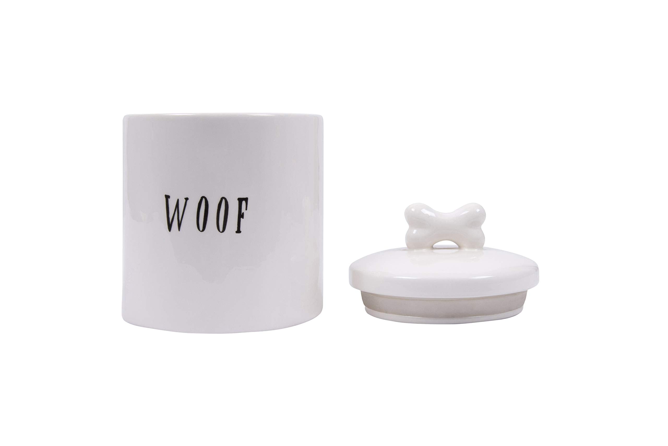 Creative Co-Op Woof Jar with Bone Handle on Lid