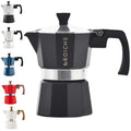 GROSCHE Milano Stovetop Espresso Maker Moka Pot 3 espresso Cup, 5 oz Black