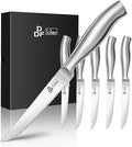 Steak Knives Set of 6, 4.5-Inch Serrated Steak Knives, Dishwasher Safe