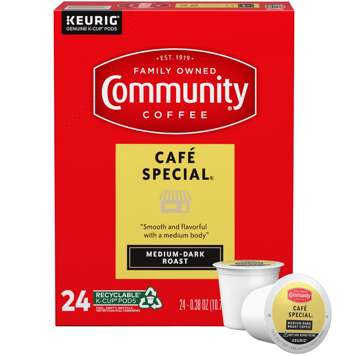 Community Coffee Grandma's Sugar Cookie Keurig K-Cup Pods, Limited Edition Holiday Flavor, Natural Ingredients, 10 Count (Pack of 1)