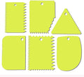CEWIFO Cake Scraper, 6 Pcs Cake Smoother Scraper, Dough Scraper Green