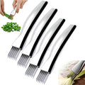 Morekfly Shred Silk The Knife, 2026 Upgrade Green Onion Cutter Stainless Steel Chopped Kitchen Slicing Tool Cutter for Vegetables Onion Garlic, Multifunctional Kitchen Food Vegetable Cutters (4Pack)