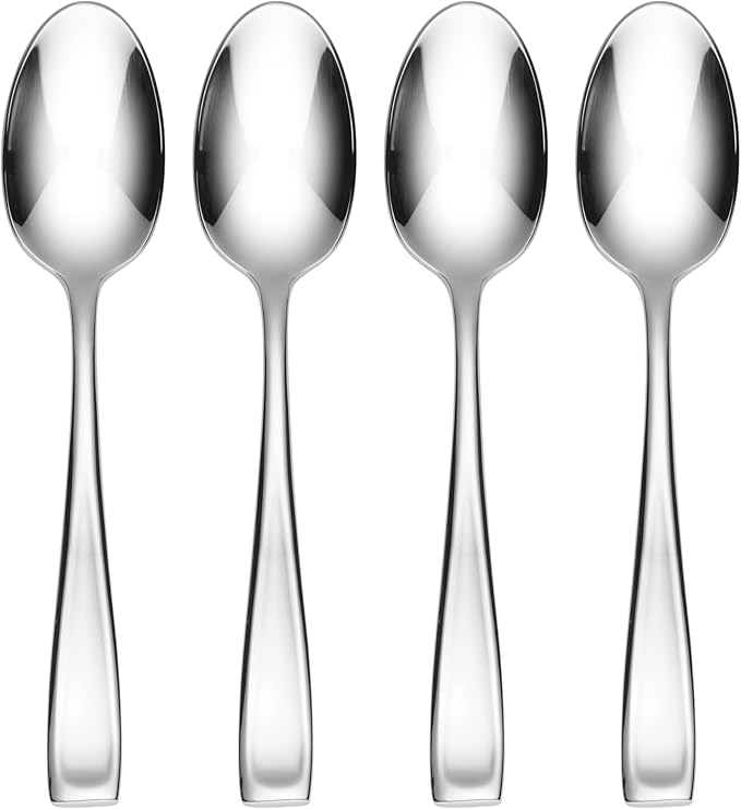 Oneida Moda Dinner Spoons Silverware Set for 4, Flatware