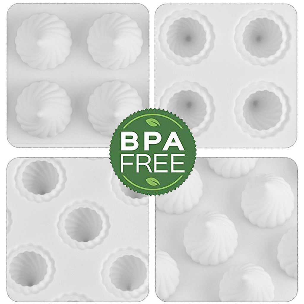 OCPO Kitchen Cone Whirlwind Onion Silicone Mousse Cake Mold, 15 Cavities