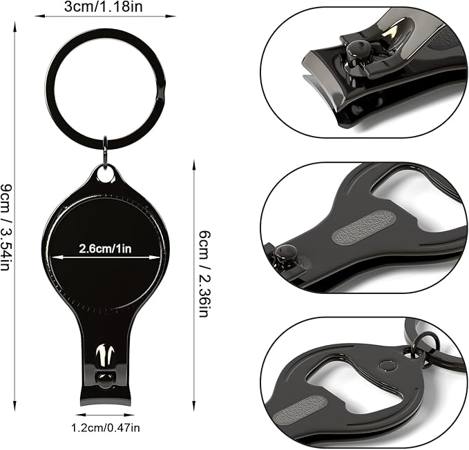 80pcs Personalized 4 in 1 Multi Function Bottle Opener, Nail Clipper, Wedding Favors Brewery, Private Customized, Black, Multitool Gifts for Men