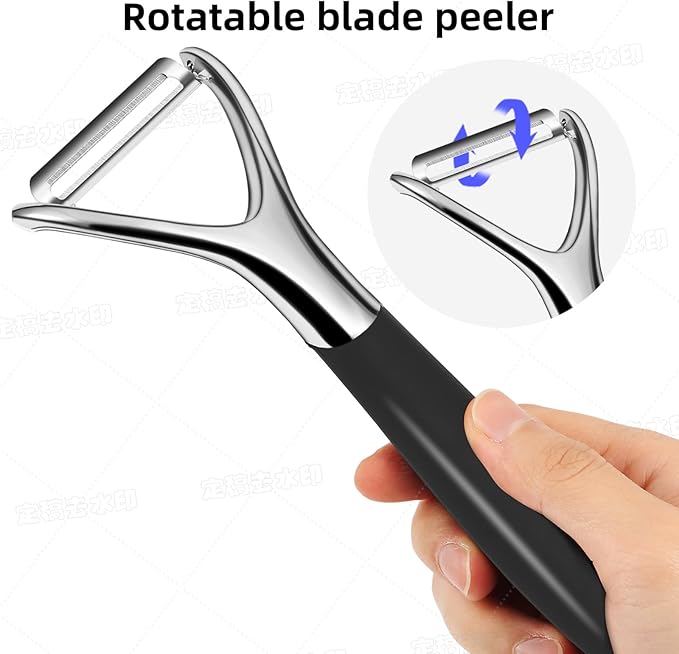 LIIGEMI Fruit Y Peeler, Sharp Blade Apple Peeler with Comfortable Non-slip Plastic Handle, Dishwasher Safe