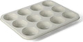 Martha Stewart Gallen 12 Cup Nonstick Carbon Steel Muffin and Cupcake Pan – Cool Grey, Durable Bakeware for Even Baking and Easy Release