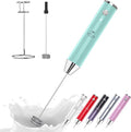Zulay Kitchen Rechargeable Milk Frother Handheld - Frother Wand, Drink Mixer, Electric Whisk Frother, for Cappuccinos, Matcha & Protein Powder - Lux Double Whisk 2 Speed Waterproof 2000mAh Sky Blue