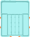 Spaclear Silverware Organizer - Expandable Silverware Drawer Organizer Adjustable Drawer Organizer, Silverware Tray for Drawer15.2"x 19" Cutlery Drawer Organizer, Kitchen Organizers Storage, Turquoise