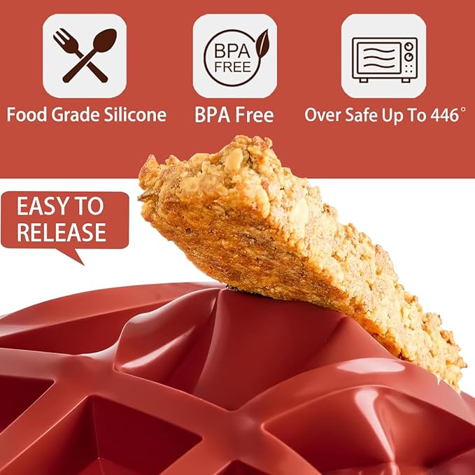 Gobrevv Chocolate Silicone Molds For Baking，Granola Cereal Candy Bar Mold
