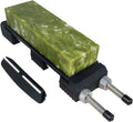 Knife Sharpening Stone,10000 Grit Sharpener Whetstone Final Fine Polishing Natural Green Honing Oilstone for, Knives Tools,Cutting Tools, Angle Guide and Non-Slip Rubber Base (SET-D)