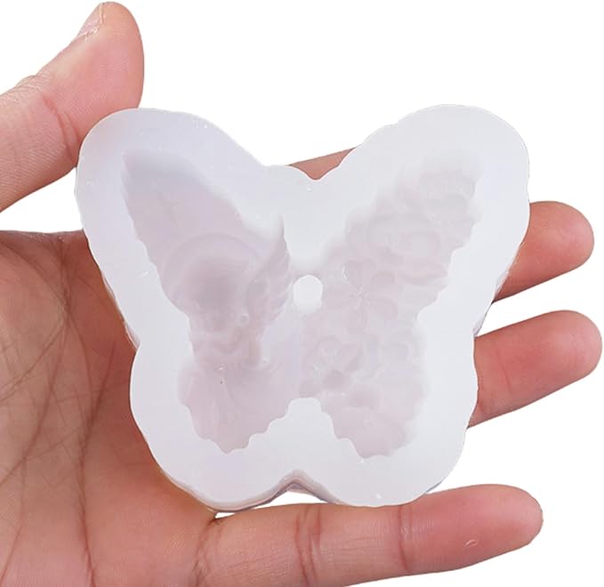 Lace Butterfly Silicone Soap Candle Resin Mold for Floral Car Air Freshener
