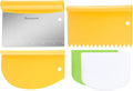 Suanyok Bench Dough Cutter-Flexible Plastic Bowl Scraper,Yellow