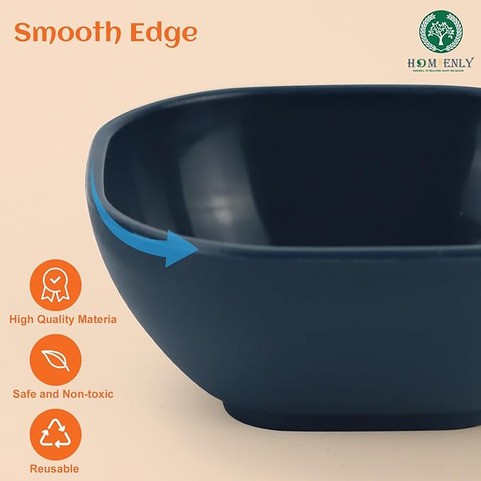 Homienly Wheat Straw Dipping Bowls Set of 6, 4.5oz Small Dessert Bowls, Unbreakable Dip Bowls & Sauce Bowls, Small Bowls for Dips, Mini Prep Small Bowl for Soy Sauce & Sides, 6 Color
