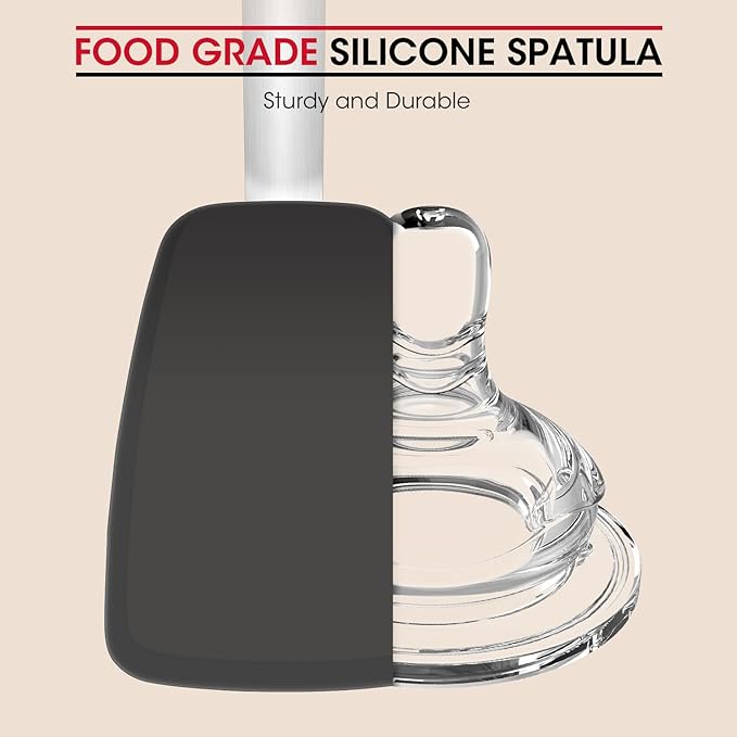 Unicook Flexible Silicone Spatula, Food Grade Kitchen Turner, Medium