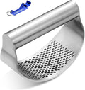 AmDONGKING Stainless Steel Garlic Press Rocker, with Bottle Opener