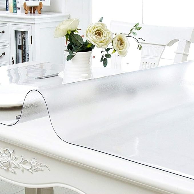 NECAUX Frosted PVC Table Cover Protector 40 x 107 Inch 1.5mm Thick