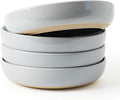 famiware Milkyway 33 oz Pasta Bowls Set of 4, Light Gray