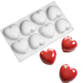 OCPO Kitchen Heart Silicone Mold for Baking Mousse Cake, 8 Cavities