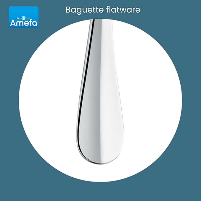 Amefa Baguette Flatware Set - Silver, Set of 45