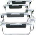 M MCIRCO 6 Pack Extra Large Glass Food Storage Containers with Lids