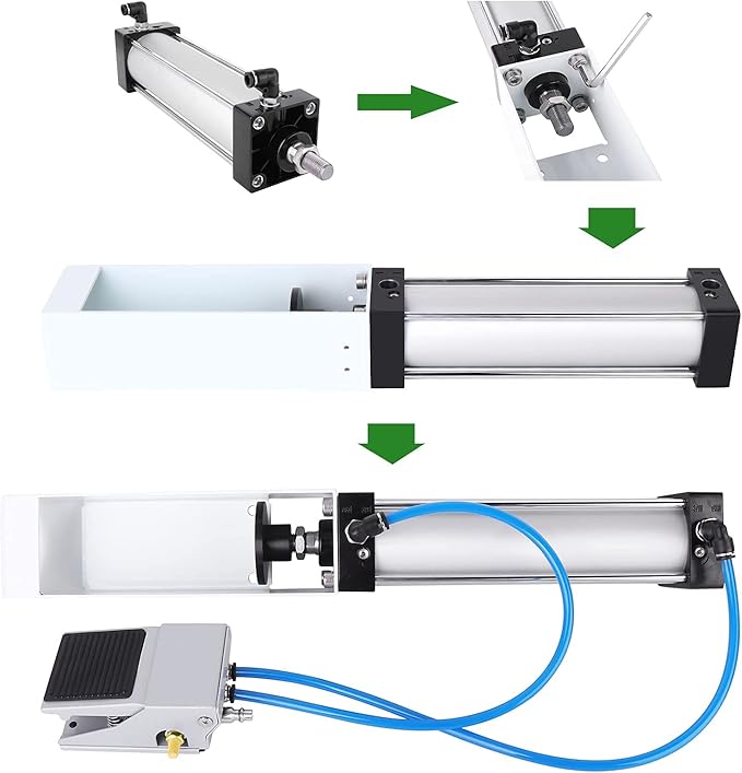 TAISHER Foot Valve Aluminum Can Crusher，Eco-Friendly Recycling Tool，Heavy Duty Pneumatic Cylinder Soda Beer Can Crusher