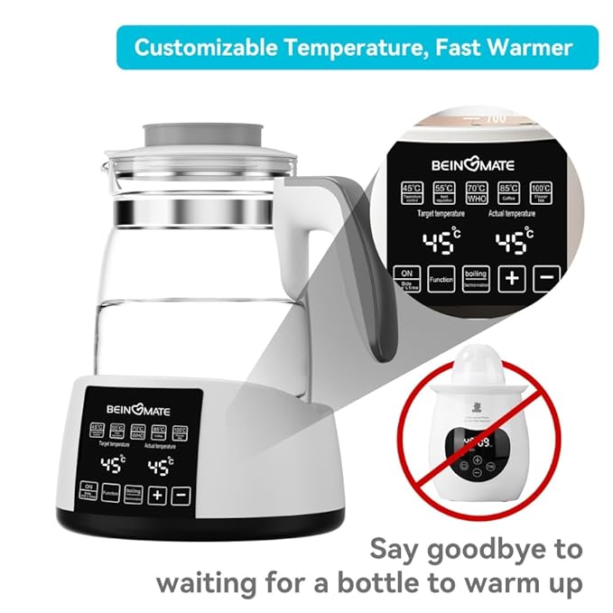 Baby Bottle Warmer,Electric Kettle Temperature Control,Water Warmer for Baby Formula