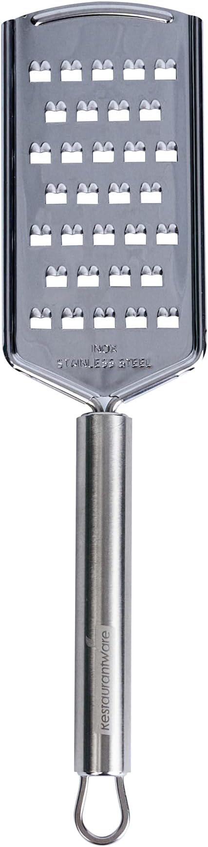 Restaurantware Stainless Steel Coarse Cheese Grater - 6 Pack - German Standard Lemon Zester with Ergonomic Handle, Sharp Blades, Dishwasher Safe - Handheld Kitchen Grater for Parmesan, Garlic, Ginger