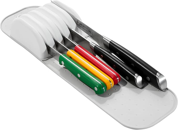 madesmart Classic In Drawer Knife Drawer Organizer, 5 Knives
