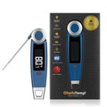 Finaltouch X10 Instant Read Digital Meat Thermometer NSF Certified Waterproof Professional for Cooking Grilling BBQ Baking Candy Oil with Rotating Probe and Backlit Display (Royal Navy)