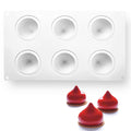OCPO Kitchen Teardrop Silicone Mold for Baking Mousse Cake, 6 Cavities