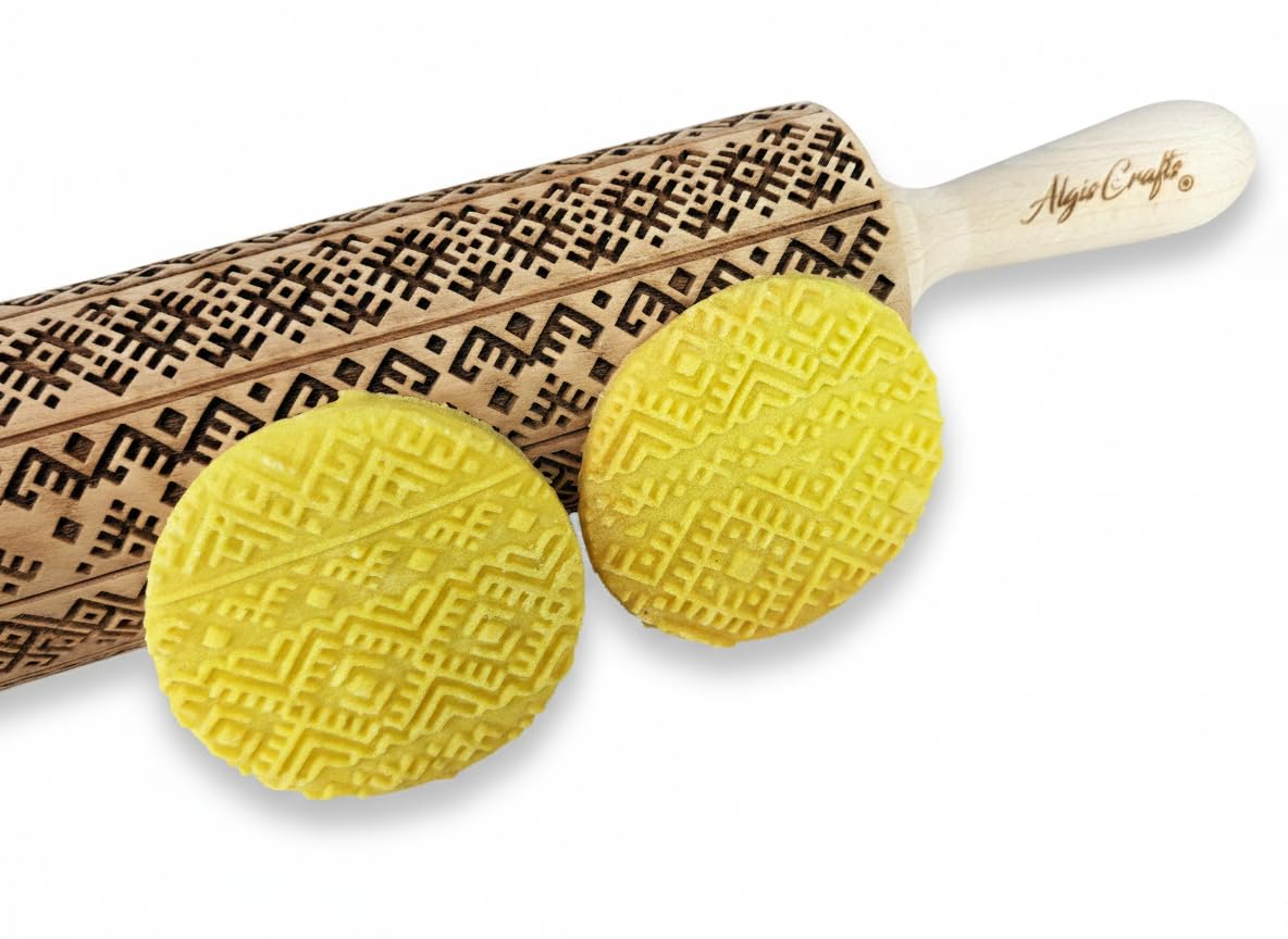 MELODY EMBOSSING ROLLING PIN with NOTES LASER ENGRAVED for EMBOSSED COOKIES GIFT FOR MUSICIAN