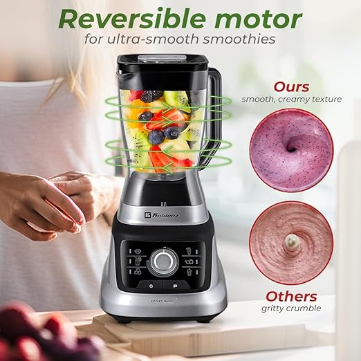 Koblenz Bob Countertop Blender, 1400W, 68 oz, Black/Chrome, LKM-9610