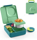Omie OmieBox Kids Insulated Leakproof Bento Lunch Box with Food Jar (Meadow)