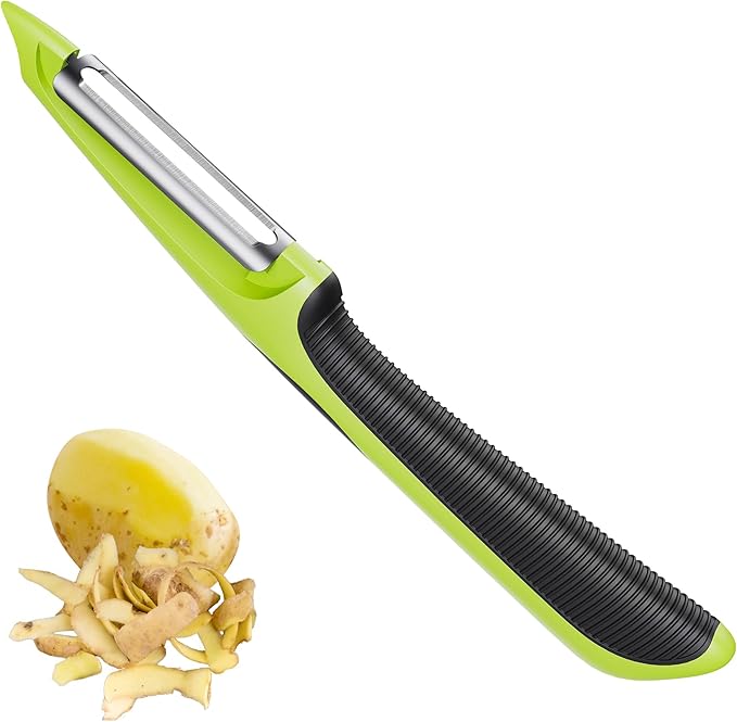 Potato Peeler, Swivel Vegetable Peeler with Non-Slip Handle,Green